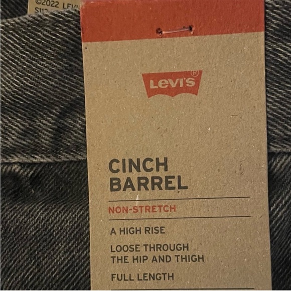 NWT Levi’s Cinch Barrel Jeans Black - Picture 15 of 15